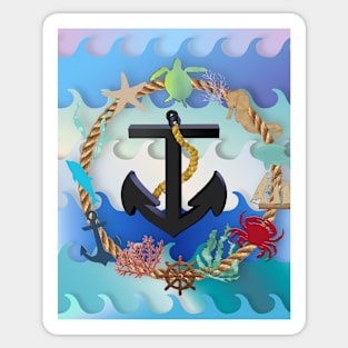 Nautical Wreath Sticker